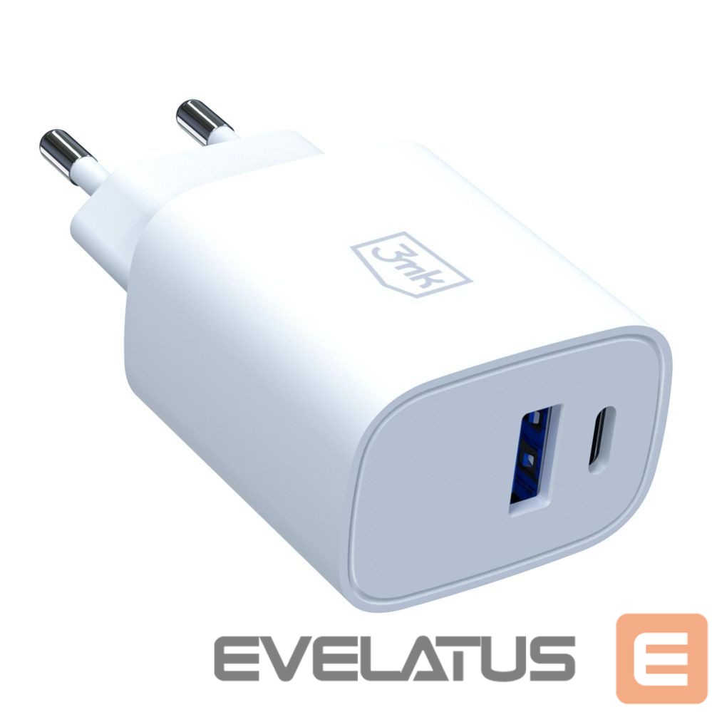 Kitos prekės 3MK 3mk FlowPower 25W 1A1C PD QC4+ Wall Charger - White