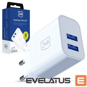 Kitos prekės 3MK  3mk FlowPower 10W 2.4A 2A Wall Charger - White 