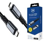 Kitos prekės 3MK  3mk Hyper Cable N-SERIES USB-C / USB-C Thunderbolt 4 2m 48V / 5A 40Gb/s 240W 8K60Hz - black 
