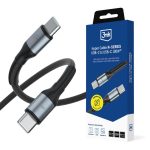 Kitos prekės 3MK  3mk Hyper Cable N-SERIES USB-C / USB-C 1.5m PD 3.0 QC 3.0 20V / 5A 100W - black 
