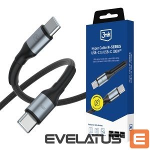 Kitos prekės 3MK  3mk Hyper Cable N-SERIES USB-C / USB-C 1.5m PD 3.0 QC 3.0 20V / 5A 100W - black 