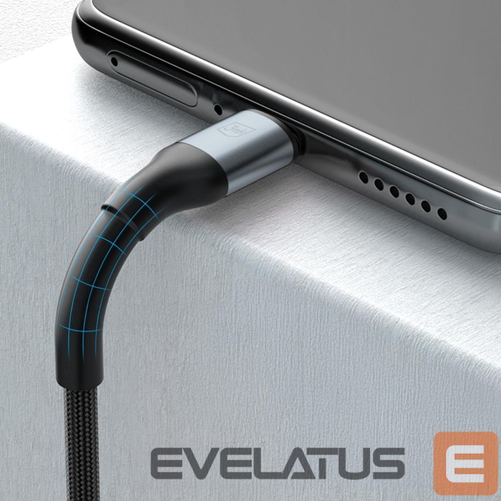 Kitos prekės 3MK 3mk Hyper Cable N-SERIES USB-C / USB-C 3m PD 3.0 QC 3.0 20V / 5A 100W - black
