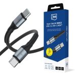 Kitos prekės 3MK  3mk Hyper Cable N-SERIES USB-C / USB-C 3m PD 3.0 QC 3.0 48V / 5A 240W - black 