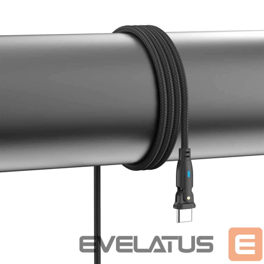 Kitos prekės 3MK 3mk Hyper Cable N-SERIES USB-C / USB-C 1m PD 3.0 QC 3.0 20V / 5A 100W - black