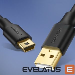 Kabelis Ugreen  5 pin gold-plated USB cable - mini USB 0.5m black (US132) 