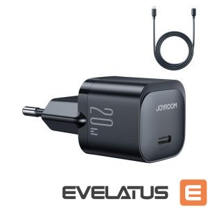 Adapteriai Joyroom  USB C 20W PD mini charger with USB C cable - Lightning Joyroom JR-TCF02 - black 
