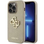Nugarėlės dėklai Guess  Guess Perforated 4G Glitter case for iPhone 15 Pro - gold 