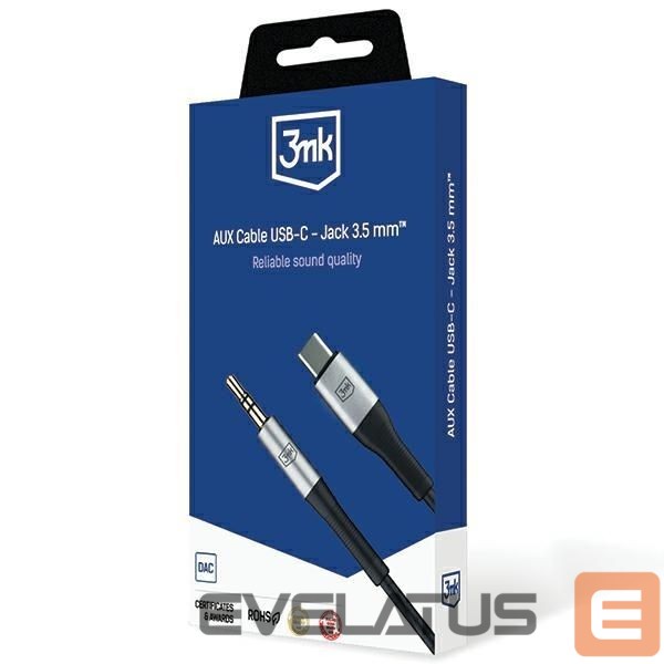Kabelis 3MK 3MK Kabel AUX USB-C - Jack 3,5 mm 1m