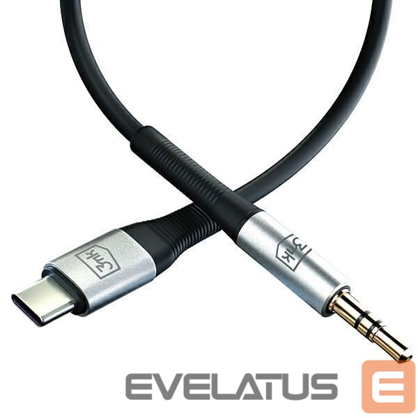 Kabelis 3MK 3MK Kabel AUX USB-C - Jack 3,5 mm 1m