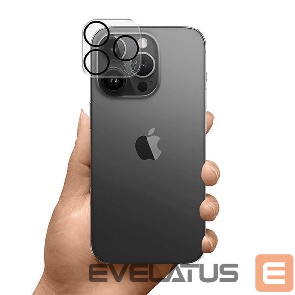 Apsauginiai stiklai 3MK 3MK Lens Pro Full Cover iPhone 14 Pro/14 Pro Max Szkło Hartowane na obiektyw aparatu z ramką montażową 1szt