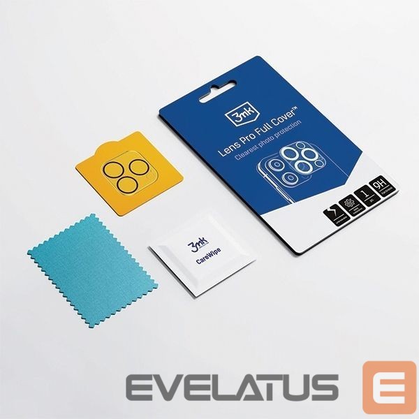 Apsauginiai stiklai 3MK 3MK Lens Pro Full Cover iPhone 14 Pro/14 Pro Max Szkło Hartowane na obiektyw aparatu z ramką montażową 1szt
