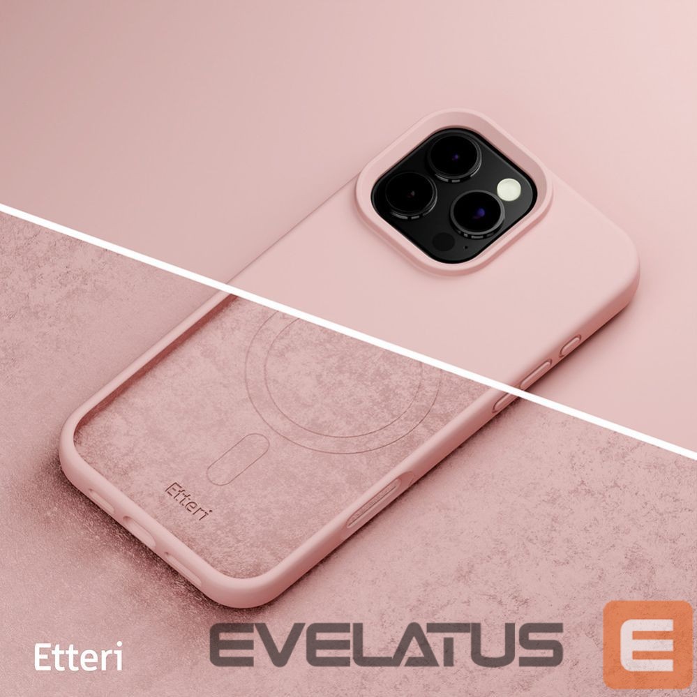 Nugarėlės dėklai etteri Etteri Silicone Mag case for iPhone 16 Pro 6,3" light pink