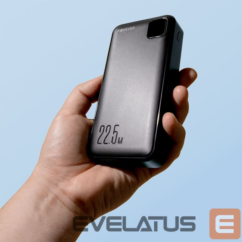 Išorinė baterija Forever Forever power bank TB-300L PD QC 22,5W 20000 mAh black