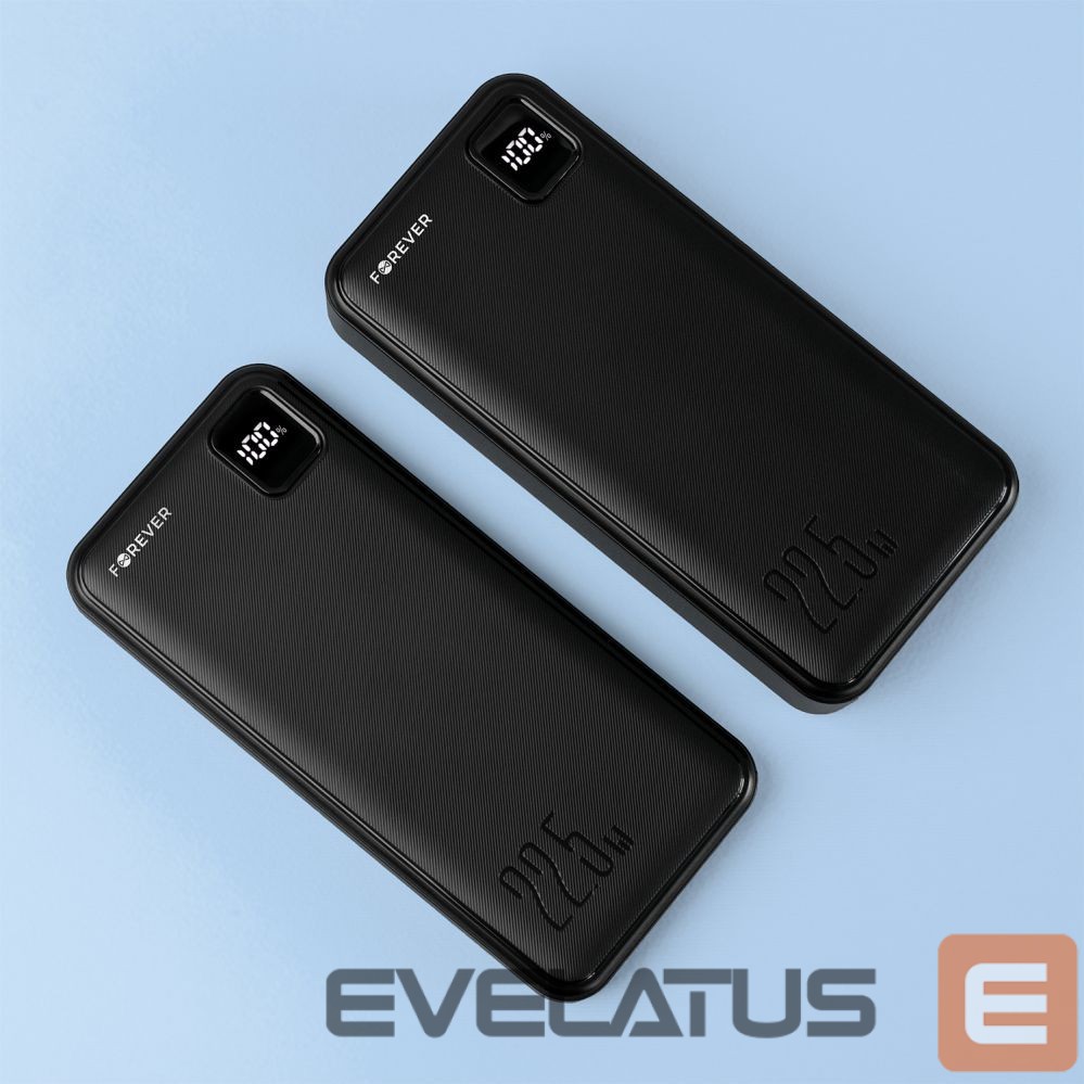 Išorinė baterija Forever Forever power bank TB-300L PD QC 22,5W 20000 mAh black