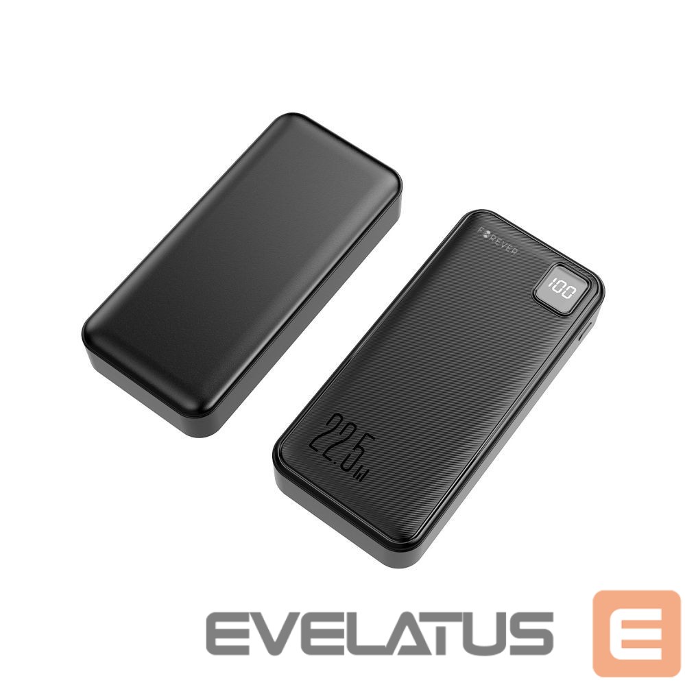Išorinė baterija Forever Forever power bank TB-300L PD QC 22,5W 20000 mAh black