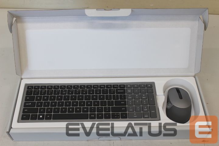 Kompiuterio klaviatūra Dell SALE OUT. Wireless Keyboard and Mouse KM7120W US/LT International (QWERTY) REFURBISHED | | Keyboard and Mouse | KM7120W | Keyboard and Mouse Set | Wireless | Batteries included | EN/LT | REFURBISHED | Bluetooth | Titan Gray | Wireless connection