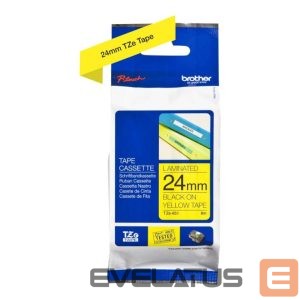 Eksploatacinės medžiagos spausdintuvams Brother  | TZe-651 Laminated Tape | Black On Yellow | TZe | 8 m | 2.4 cm 