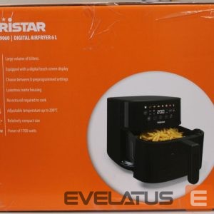 Stalo grotelės Tristar  SALE OUT.  FR-9060 Digital Airfryer, 6 L, Digital LED touchscreen, 1700 W, Black |  Digital Airfryer | FR-9060 | Power 1700 W | Capacity 6 L | Black | Hot air technology | DAMAGED PACKAGING 