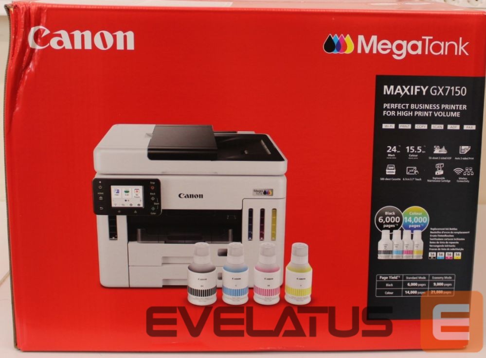 Spausdintuvai Canon SALE OUT. IJ MFP MAXIFY GX7150 EUR | MAXIFY GX7150 | Multifunction printer | Ink-jet | Colour | A4 | Wi-Fi | White | DAMAGED PACKAGING