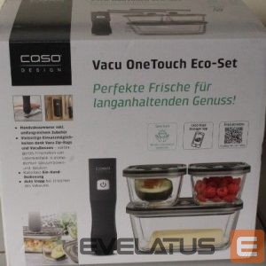 Kiti smulkūs buitiniai prietaisai Caso  SALE OUT.  Vacu OneTouch Vacuum sealer Eco-Set | Black | DEMO 