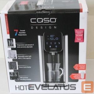 Virdulys Caso  SALE OUT.  01875 HOT 7 Turbo Hot water dispenser, Capacity 2.7 L, Black/Stainless Steel | SALE OUT.  Turbo Hot Water Dispenser | Hot7 | Water Dispenser | 2200 W | 2.7 L | Plastic/Stainless Steel | Black/Stainless Steel | UNPACKED, USED 