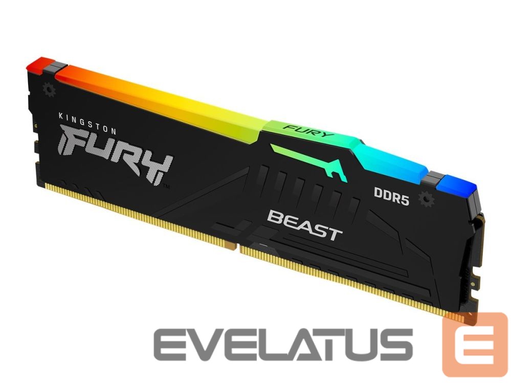 DDR4 atmintis Kingston KF560C30BBEA-32 32GB 6000MT/s DDR5 CL30 DIMM FURY Beast Black RGB EXPO |