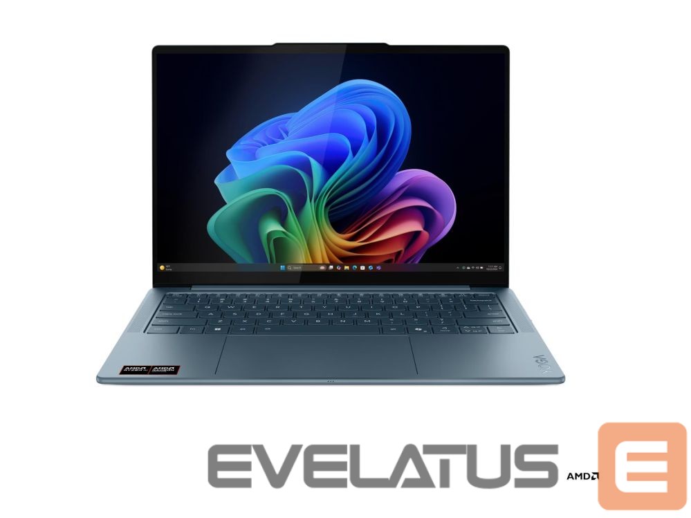 Nešiojamas kompiuteris Lenovo Yoga Slim 7 14AKP10 AMD | Tidal Teal | 14 " | OLED | WUXGA | 1920 x 1200 pixels | Glossy | AMD Ryzen AI 5 | 340 | 16 GB | Soldered LPDDR5 | Solid-state drive capacity 512 GB | AMD Radeon 840M Graphics | Windows 11 Home | 802.11be | Bluetooth version 5.4 | Keyboard language English | Keyboard backlit | Warranty 24 month(s) | Battery warranty 12 month(s)