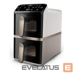 Stalo grotelės Philips  Airfryer, Dual Basket | NA462/80 4000 Series | Capacity 10 L | Power 2750 W | RapidAir | Silk White/Beige 