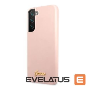Nugarėlės dėklai Guess - Samsung S22 Plus Silicone Metal Logo Case Pink