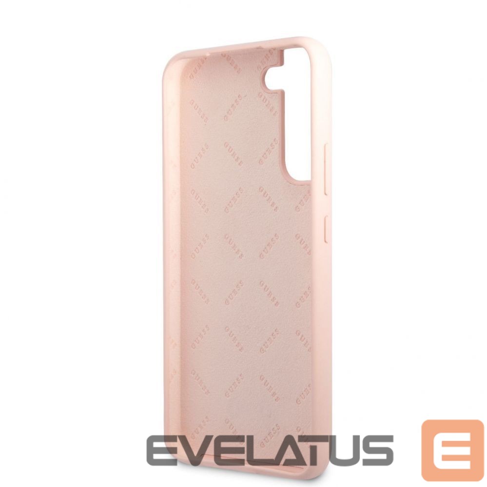 Nugarėlės dėklai Guess - Samsung S22 Plus Silicone Metal Logo Case Pink