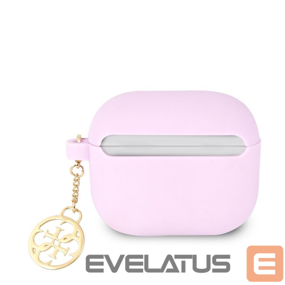 Dėklai ausinėms Guess Apple Airpods 3 Charms Silicone Case Purple