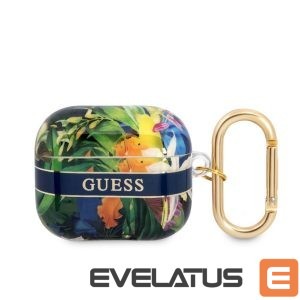 Dėklai ausinėms Guess Apple Airpods 3 TPU Flower Print Case Blue