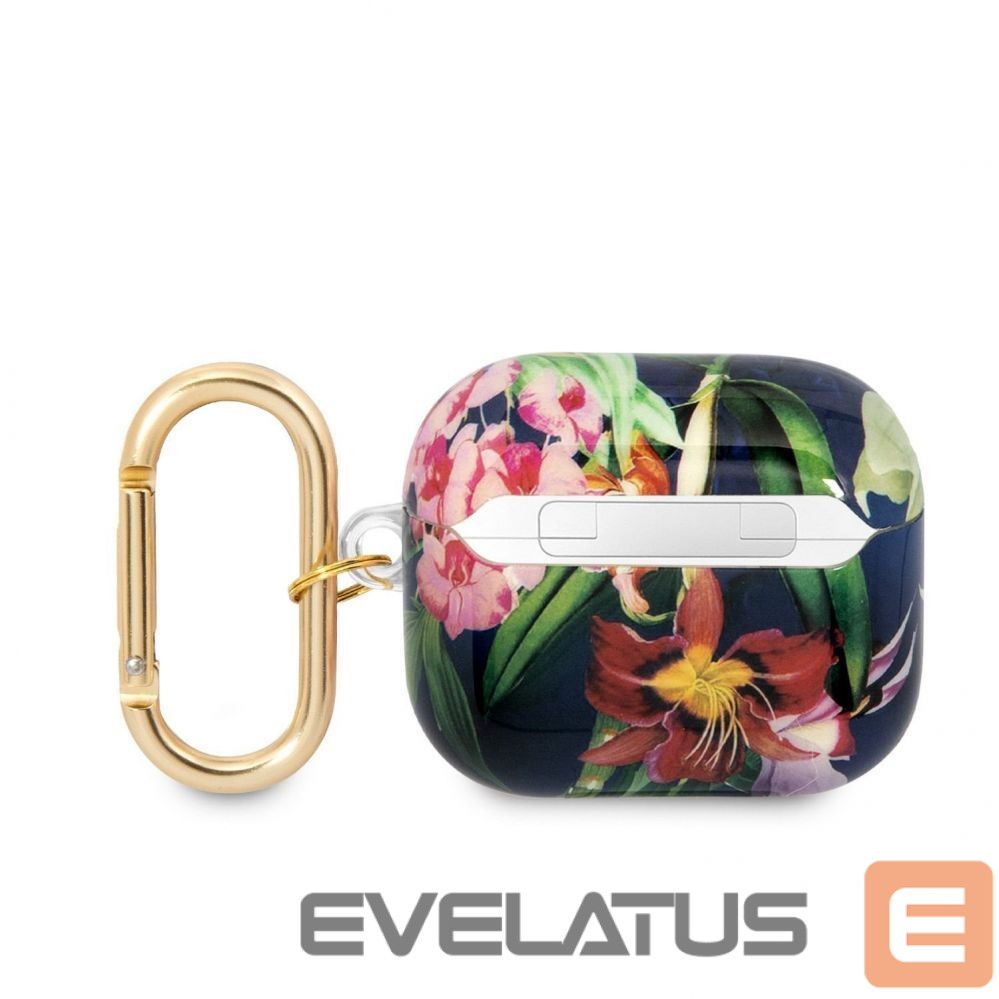 Dėklai ausinėms Guess Apple Airpods 3 TPU Flower Print Case Blue