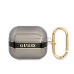 Dėklai ausinėms Guess Apple Airpods 3 TPU Printed Stripe Case Black