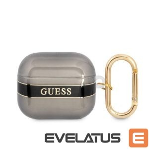 Dėklai ausinėms Guess Apple Airpods 3 TPU Printed Stripe Case Black