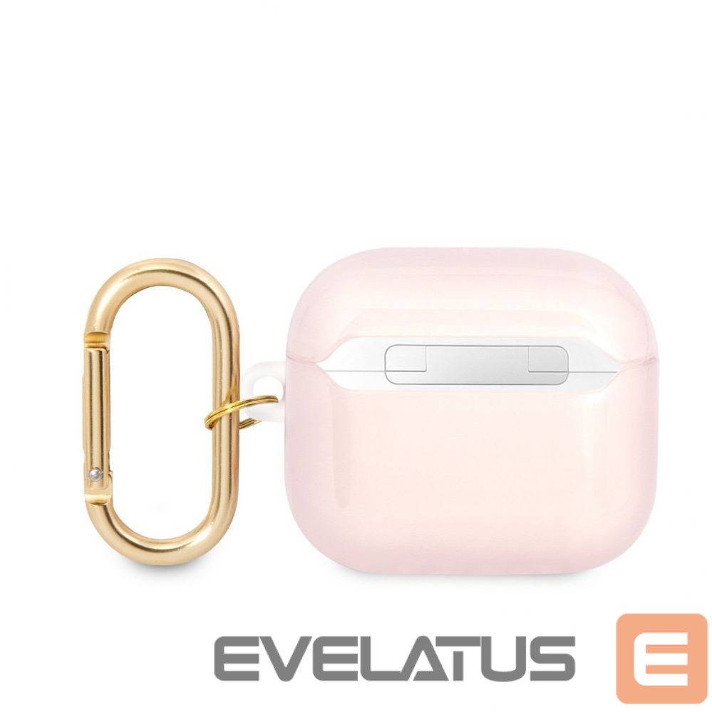 Dėklai ausinėms Guess Apple Airpods 3 TPU Printed Stripe Case Pink