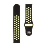 Dirželis Tactical  20mm Double Silicone Watch Band Black Yellow