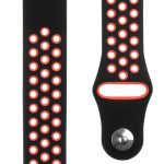 Dirželis Tactical  20mm Double Silicone Watch Band Black Red