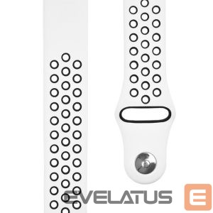 Dirželis Tactical  20mm Double Silicone Watch Band White Black