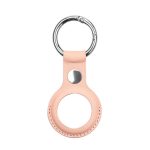 Smart tag priedas iLike  AirTag PU Leather Key Ring Keychain Case Pink