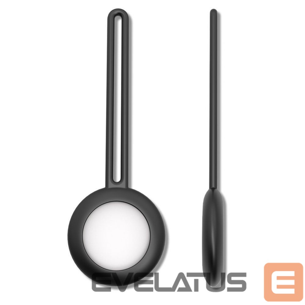 Smart tag priedas iLike AirTag Silicone Keychain Loop Case Black
