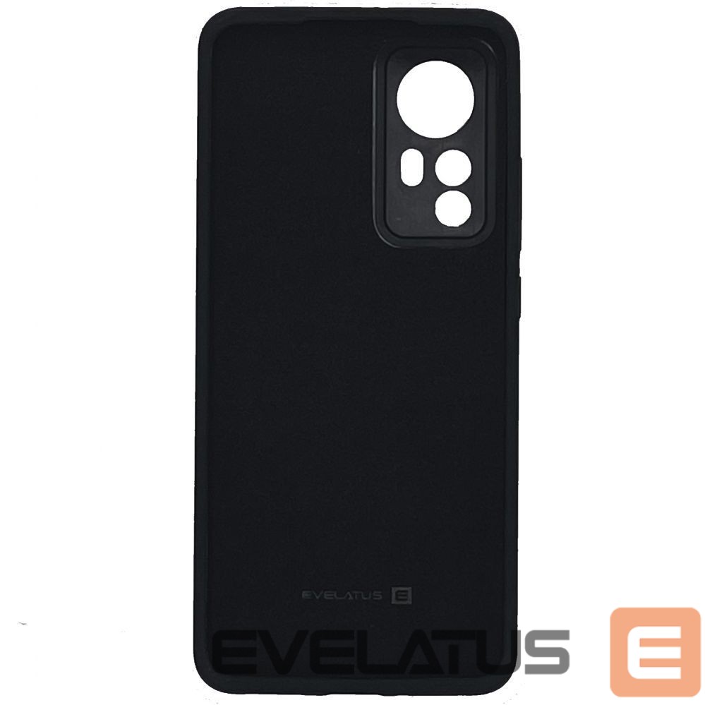 Nugarėlės dėklai Evelatus Xiaomi 12 Pro Premium Soft Touch Silicone Case Black