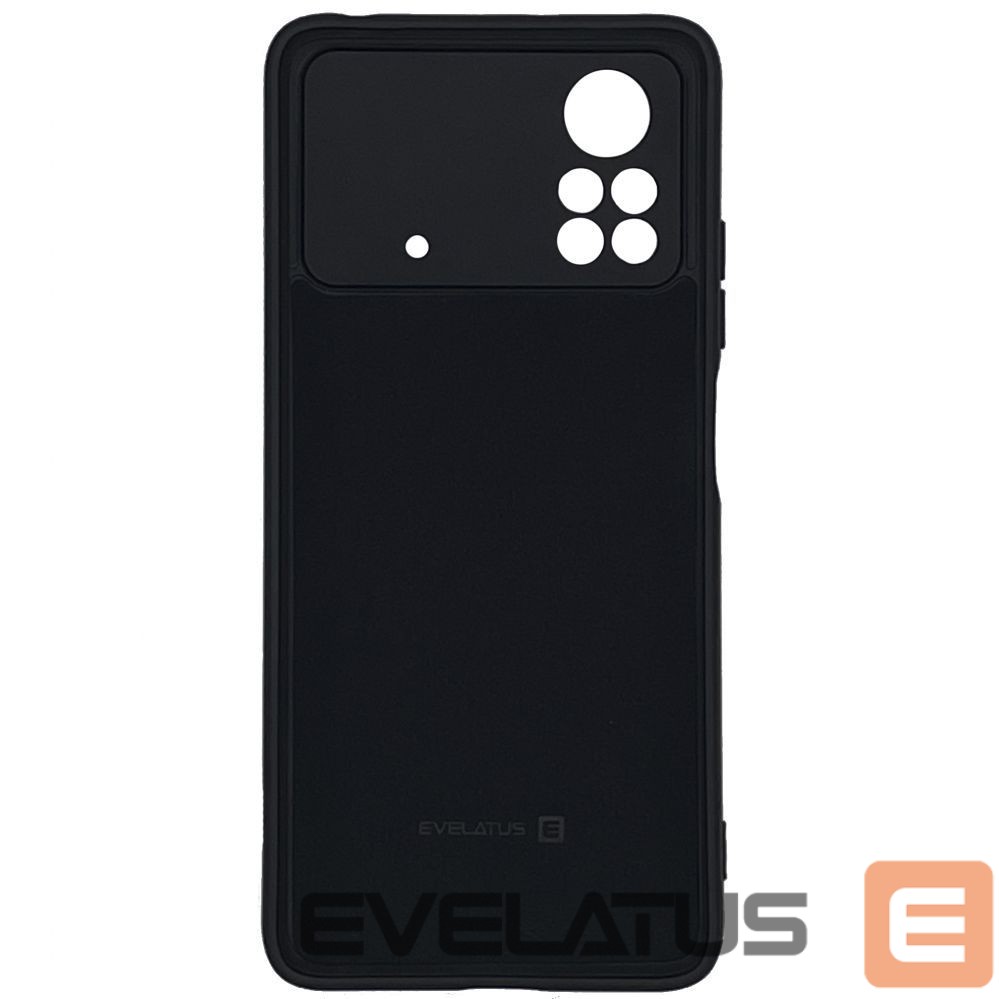 Nugarėlės dėklai Evelatus Xiaomi Poco X4 Pro 5G Premium Soft Touch Silicone Case Black