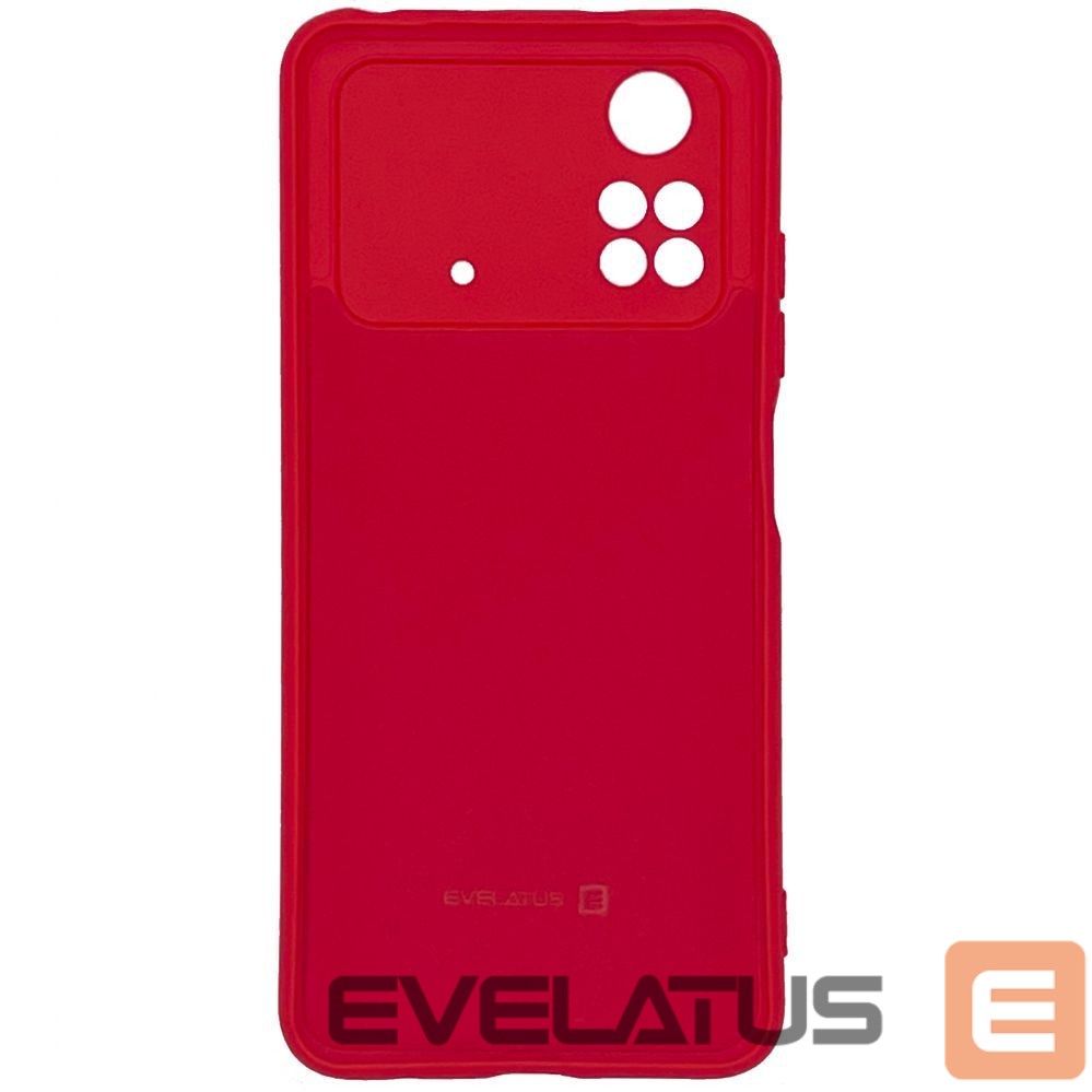 Nugarėlės dėklai Evelatus Xiaomi Poco X4 Pro 5G Premium Soft Touch Silicone Case Red