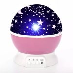 LED lemputė Elight  L1 2in1 Star Sky projector and Night lamp with 4x AAA / USB Cable 220V Power Pink