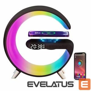Belaidis įkroviklis Elight  G1 15W Wireless charger Desk Alarm Clock Atmosphere Night Lamp with Bluetooth Speker Black
