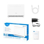 Maršrutizatoriai Cudy  LT500ELinkCell AC1200 4G LTE Cat4 Router Dual Band WiFi Nano SIM VPN Mesh Support White 