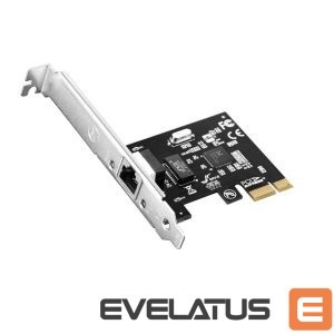 Jungikliai Cudy  PE10 NetPro Gigabit Ethernet PCIe Adapter Realtek Chipset Auto MDI MDIX Black 