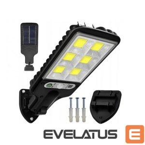 LED žibintuvėlis Elight  LU17 Solar LED Street Light 120 COB PIR Sensor + Waterproof Design ABS Construction Black