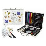 žaislai iLike  Stationery Art Set for Kids 68pcs Markers Crayons Pencils and Accessories Multicolor 